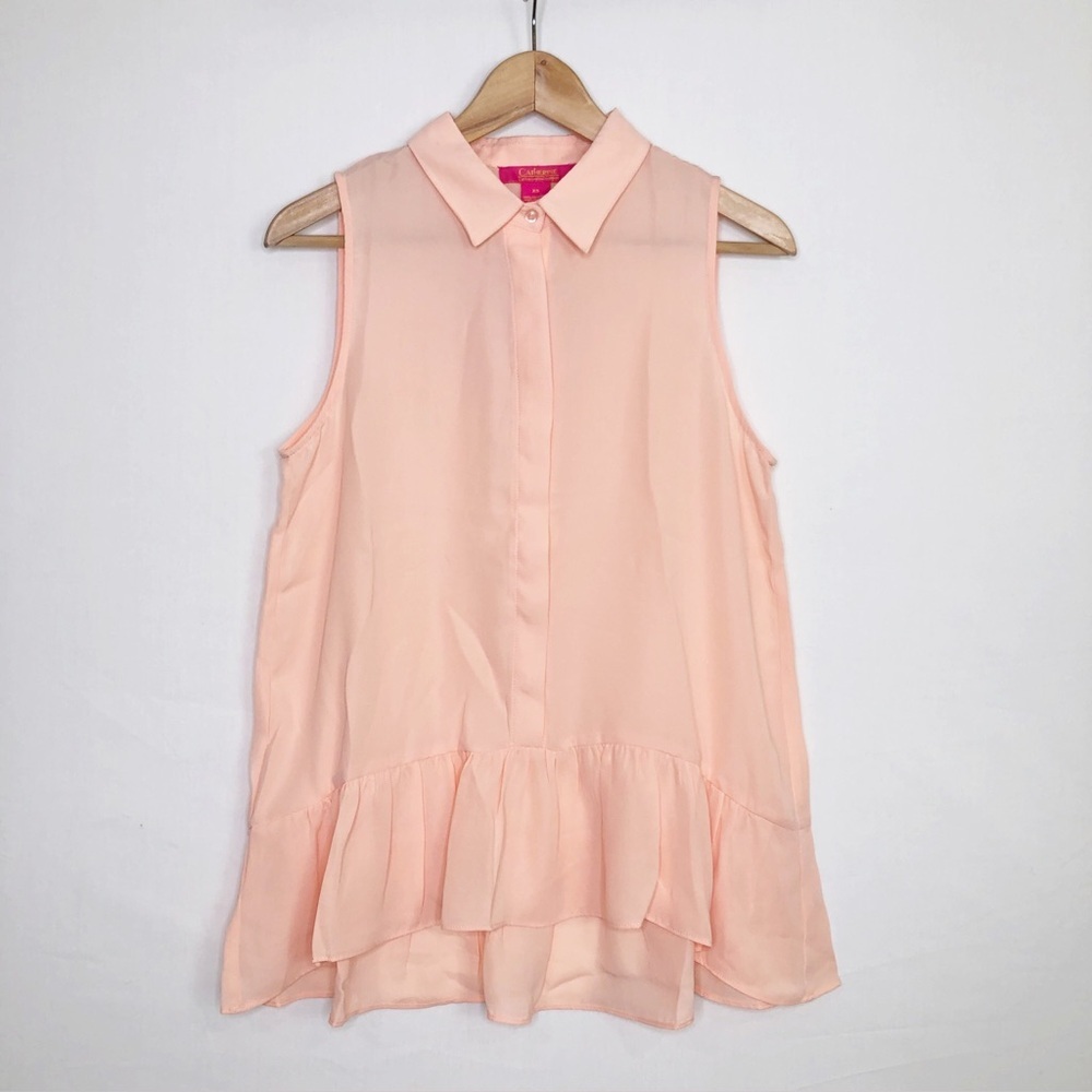 Catherine Malandrino peach blouse